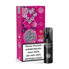 187 Strassenbande Liquid Pod Pink Mellow. Dunkelrosa Packung mit hellrosa Pink Mellow Aufschrift mit schwarzem Liquid Pod.