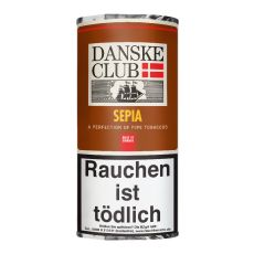 Pouch Danske Club Pfeifentabak Sepia 50g. Tabak für die Pfeife Danske Club sepia im 50g Päckchen.