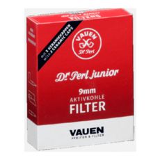 Schachtel Dr. Perl junior Jubox Filter 40 Stück in der Packung für die Pfeife. Packung 40 Stück Dr. Perl junior Jubox Pfeifenfilter/Aktivkohlefilter.