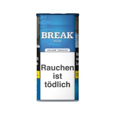 Dose Tabak Break blau 100g. Blaue Dose mit weißer Break Aufschrift und Warnhinweis.