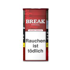 Dose Tabak Break Tabak Original rot 100g. Rote Dose mit weißem Break Logo und Warnhinweis.