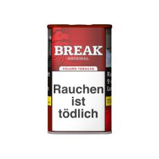 Dose Tabak Break Original rot 65g. Rote Dose mit weißem Break Logo und Warnhinweis.