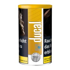 Dose Tabak Ducal Gold 190g. Gelbe Dose mit weißer Ducal Aufschrift und Logo mit Löwen.