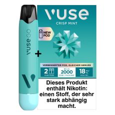 Angebot Vuse 1+1 Go Reload Device Kit Pen Aqua + Vuse Pods Crisp Mint 18mg/ml (2 Stück)