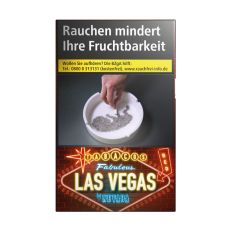 Schachtel Zigaretten Las Vegas Rot. Rote Packung mit Las Vegas Logo mit Nevada Aufschrift.