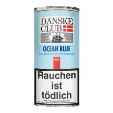 Pouch Danske Club Pfeifentabak ocean blue 50g. Tabak für die Pfeife Danske Club Ocean Blue im 50g Päckchen.